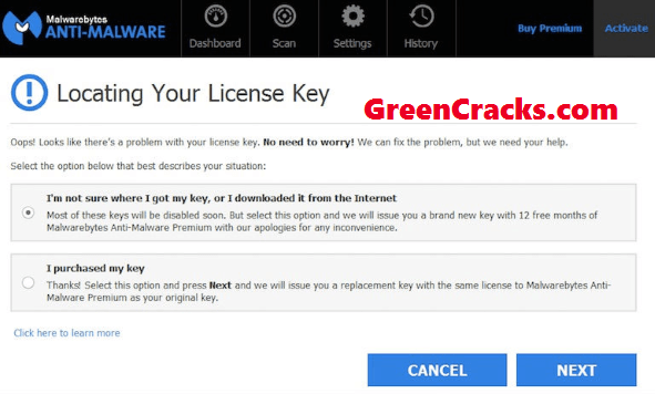 do you need a license key for malwarebytes