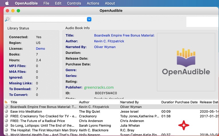 OpenAudible Crack Convert Audio To other formats